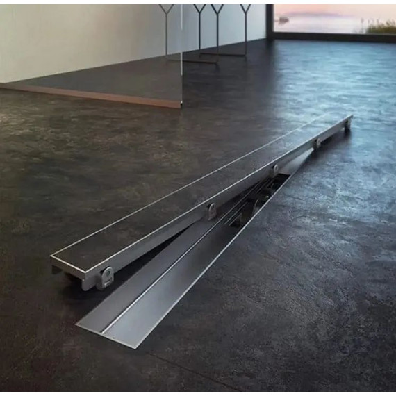 Трап TIM 50 см BAD455002, серый металлик (под плитку) - фото 9