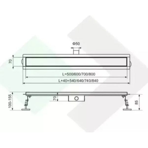 Трап TIM 70 см BAD467002BK, чёрный матовый - фото 15