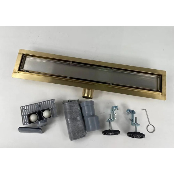 Трап TIM 60 см BAD486002GP, золотой (под плитку) - фото 2