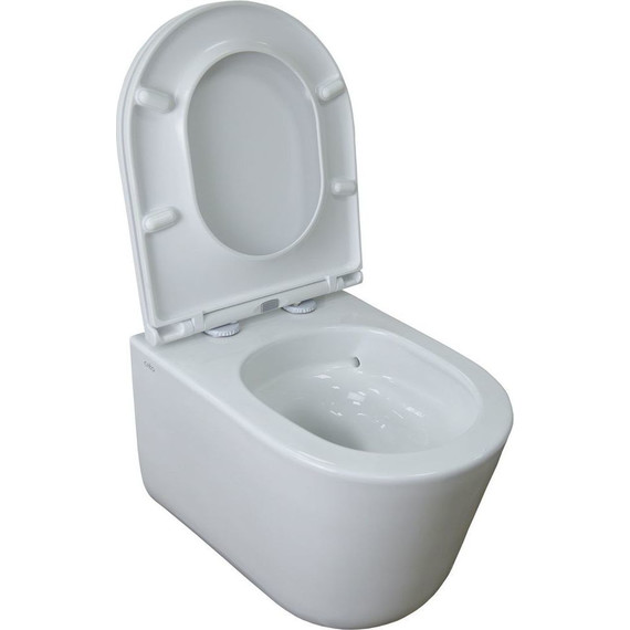 Унитаз подвесной безободковый Creo Ceramique Lyon LY1100R с крышкой микролифт (Система смыва торнадо) - фото 4