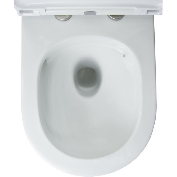 Унитаз подвесной безободковый Creo Ceramique Lyon LY1100R с крышкой микролифт (Система смыва торнадо) - фото 6