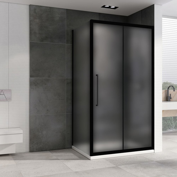 Душевое ограждение Abber Schwarzer Diamant 110x90 см AG30110BMH-S90BM, чёрный/матовый - фото 