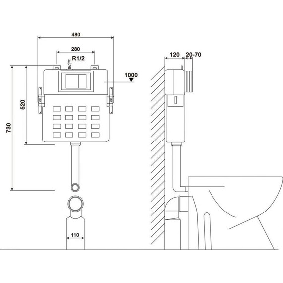Инсталляция для приставного унитаза Abber AC0104 - фото 3