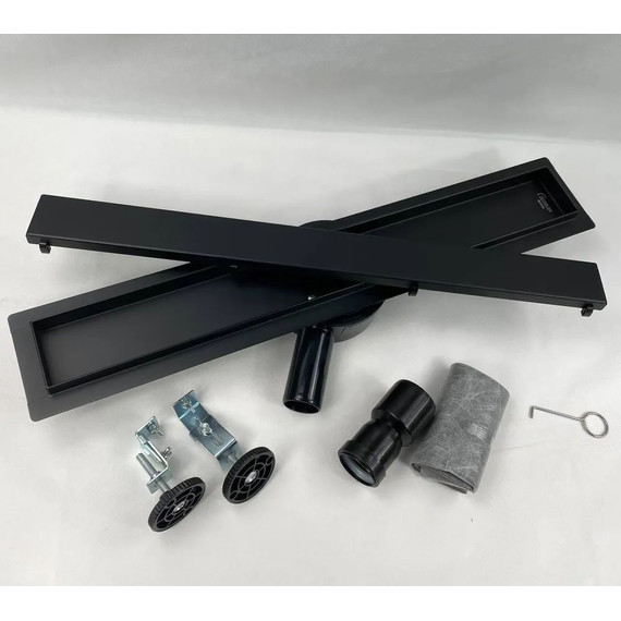 Трап Zeissler 80 см BAD558002BK, чёрный матовый (под плитку) - фото 5