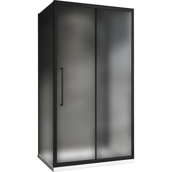 Душевое ограждение Abber Schwarzer Diamant 170x100 см AG30170BMH-S100BM-S100BM, чёрный/матовое - фото 2