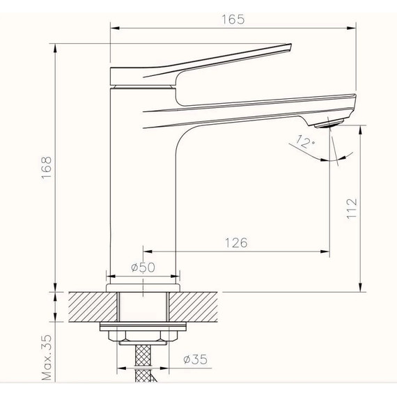 Смеситель для раковины Belz B10572-7, чёрный матовый - фото 5
