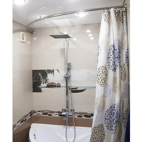 Карниз для ванны Aquatek 150х90 см дуга (для ванны Дива) KARN-0000034 - фото 2