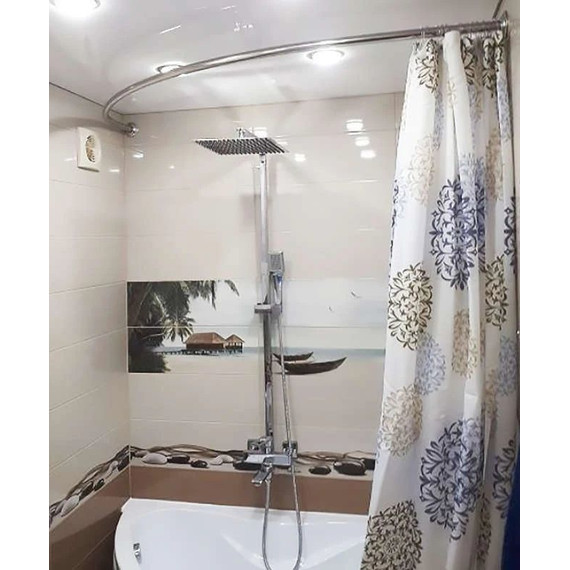 Карниз для ванны Aquatek 160х90 см дуга (для ванны Дива) KARN-0000035 - фото 2