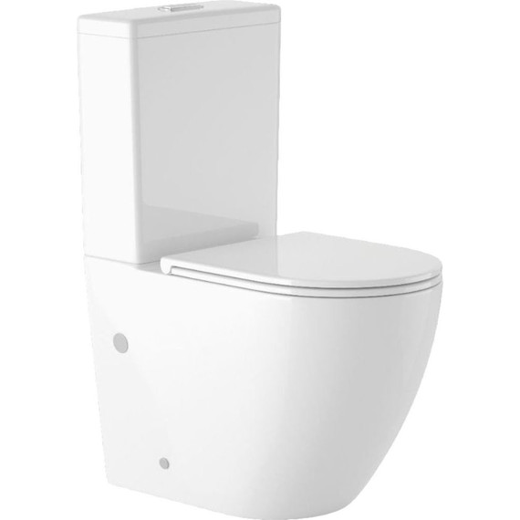 Унитаз-компакт безободковый Sole Pandora 3 с тонкой крышкой микролифт - фото 