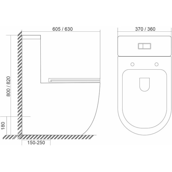 Унитаз-компакт безободковый Sole Pandora 3 с тонкой крышкой микролифт - фото 5