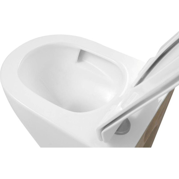 Унитаз подвесной безободковый Sole Pandora (смыв торнадо) с тонкой крышкой микролифт - фото 6