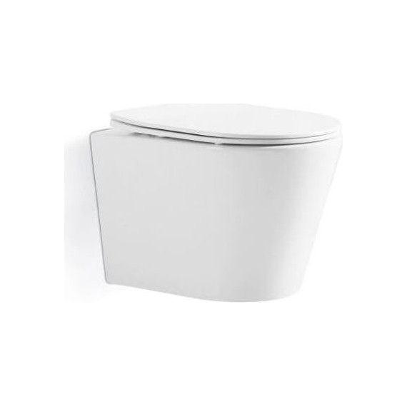 Унитаз подвесной безободковый Sole Torr (смыв торнадо) с тонкой крышкой микролифт - фото 2