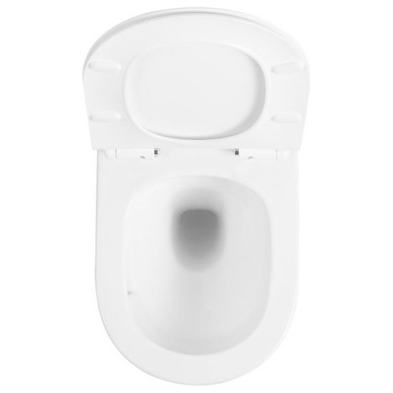 Унитаз подвесной безободковый Sole Torr (смыв торнадо) с тонкой крышкой микролифт - фото 5