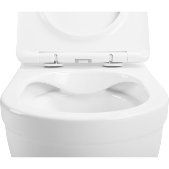 Унитаз подвесной безободковый Sole Step с тонкой крышкой микролифт - фото 6