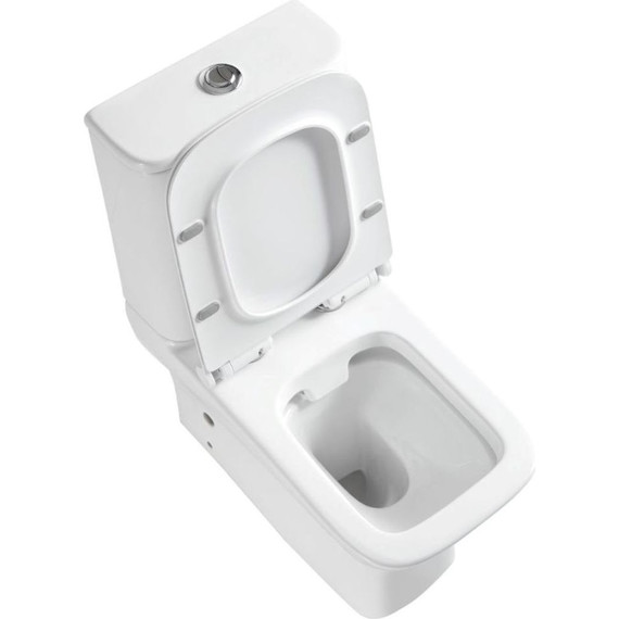 Унитаз-компакт безободковый Sole Puls с тонкой крышкой микролифт - фото 4