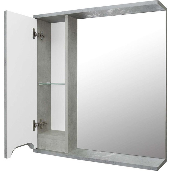 Зеркало-шкаф Loranto Florena 70 см CS00086986 L, светлый бетон - фото 4