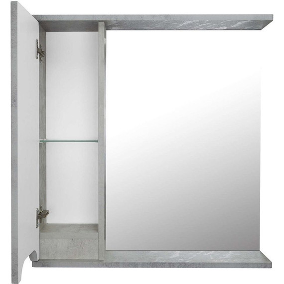 Зеркало-шкаф Loranto Florena 70 см CS00086986 L, светлый бетон - фото 5