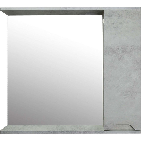 Зеркало-шкаф Loranto Florena 80 см CS00086987 R, светлый бетон - фото 2
