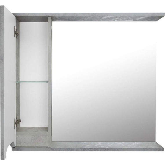 Зеркало-шкаф Loranto Florena 80 см CS00086988 L, светлый бетон - фото 5