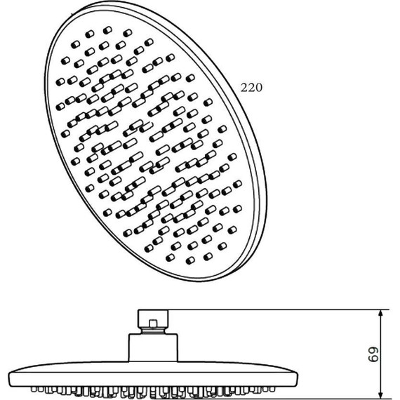 Верхний душ Am.Pm Gem 220х220 мм F0590022, чёрный - фото 5