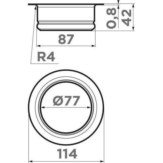 Горловина для измельчителя Omoikiri NA-02 AB022 4956688, античная латунь - фото 2