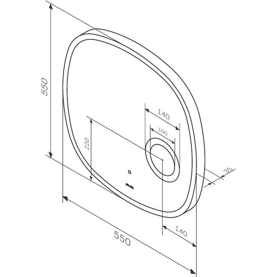 Зеркало Am.Pm Func 55 см M8FMOX0553SA - фото 8
