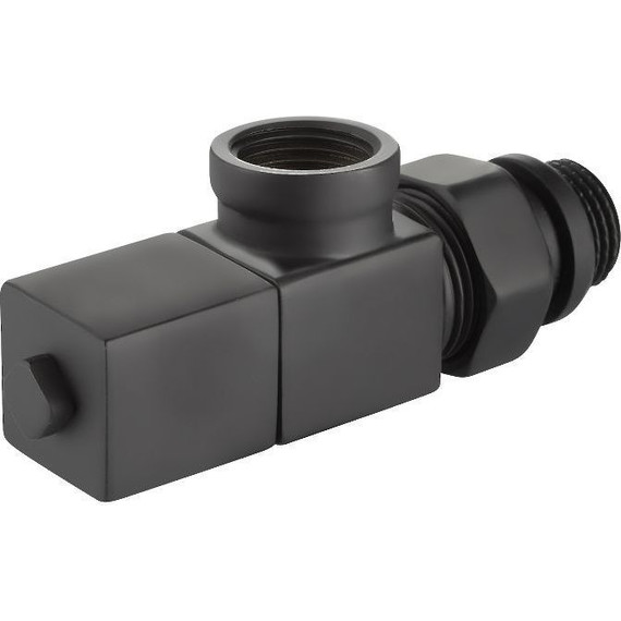 Вентиль для радиатора осевой Royal Thermo Cube 1/2" RTE 56.0004, чёрный - фото 7