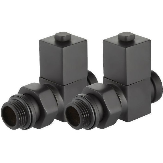 Вентиль для радиатора прямой Royal Thermo Cube 1/2" RTE 56.0006, чёрный - фото 4