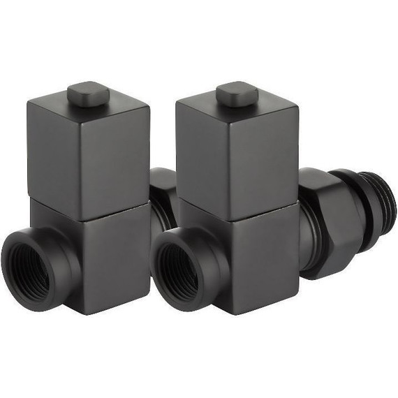 Вентиль для радиатора прямой Royal Thermo Cube 1/2" RTE 56.0006, чёрный - фото 6