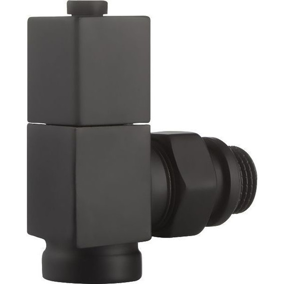 Вентиль для радиатора угловой Royal Thermo Cube 1/2" RTE 56.0009, чёрный - фото 7