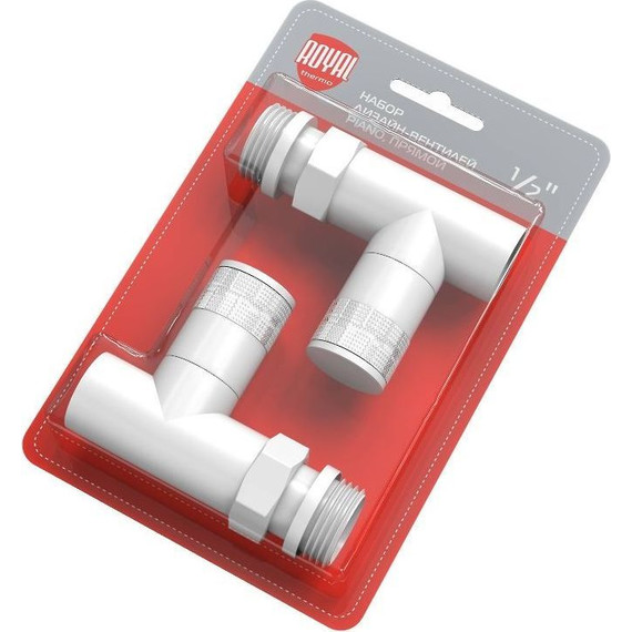 Вентиль для радиатора прямой Royal Thermo Piano 1/2" RTE 56.0010, белый - фото 