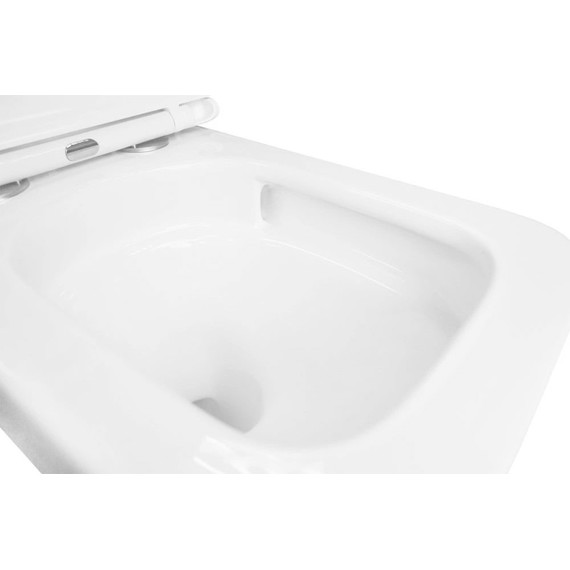 Инсталляция с подвесным унитазом комплект: Grohe Rapid SL 38772001 с подвесным безободковым унитазом Azario Flavia AZ-0076-UQ1 сиденье микролифт, крепление, кнопка смыва хром (Система смыва торнадо) - фото 11