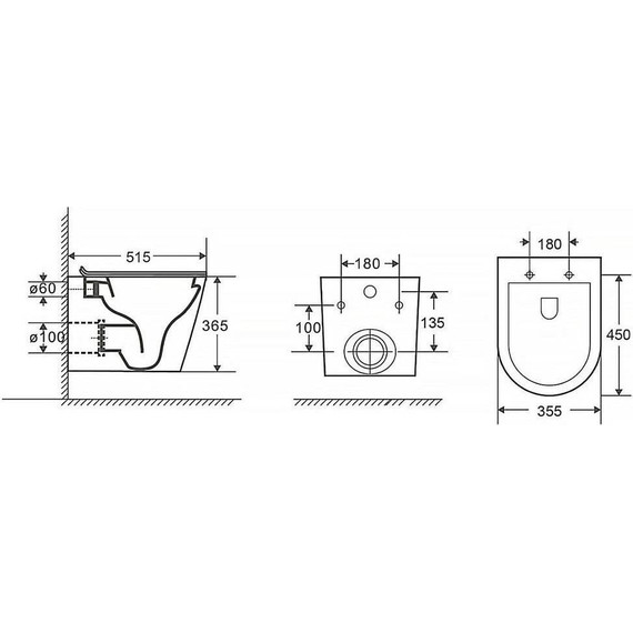 Инсталляция с подвесным унитазом комплект: Grohe Rapid SL 38772001 с подвесным безободковым унитазом Azario Moneo AZ-0062 сиденье микролифт, крепление, кнопка смыва хром - фото 20