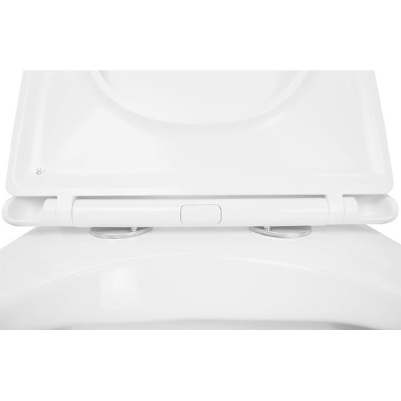 Инсталляция с подвесным унитазом комплект: Grohe Rapid SL 38772001 с подвесным безободковым унитазом Azario Moneo AZ-0062 сиденье микролифт, крепление, кнопка смыва хром - фото 9