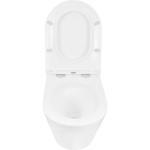 Инсталляция с подвесным унитазом комплект: Grohe Rapid SL 38772001 с подвесным безободковым унитазом Azario Teramo AZ-0053-UQ3 сиденье микролифт, крепление, кнопка смыва хром - фото 8