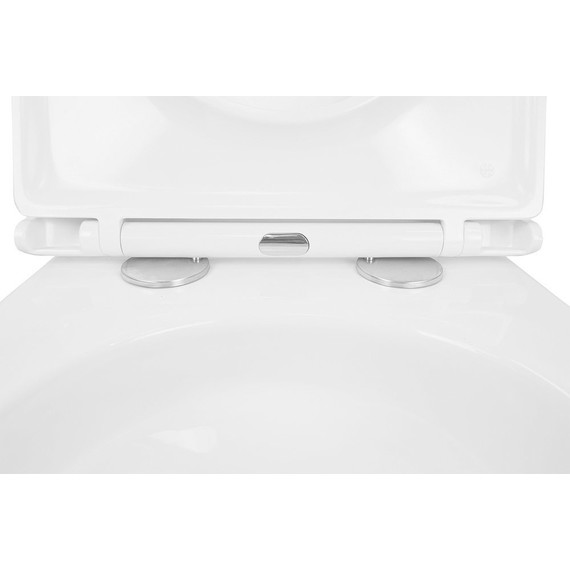 Инсталляция с подвесным унитазом комплект: Grohe Rapid SL 38772001 с подвесным безободковым унитазом Azario Teramo AZ-0053-UQ3 сиденье микролифт, крепление, кнопка смыва хром - фото 9