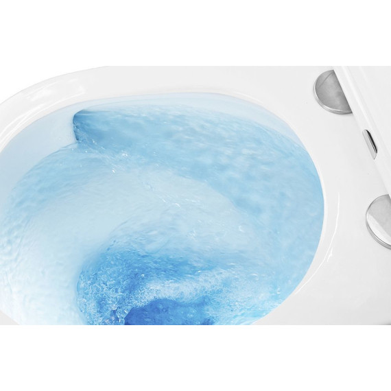 Инсталляция с подвесным унитазом комплект: Grohe Rapid SL 38772001 с подвесным безободковым унитазом Azario Teramo AZ-0053-UQ3 сиденье микролифт, крепление, кнопка смыва хром - фото 11