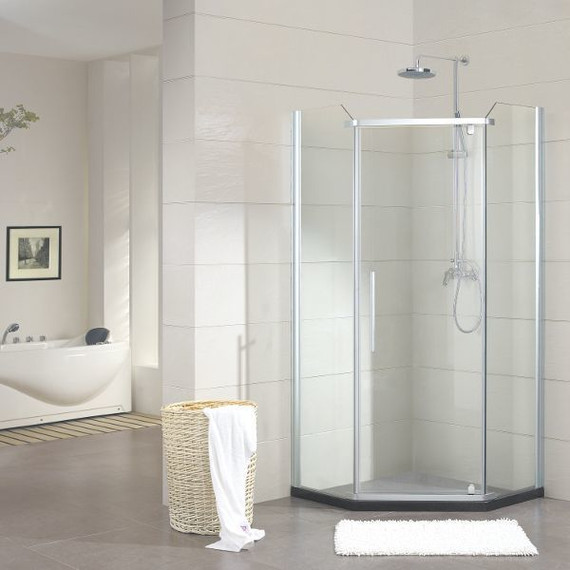 Душевое ограждение Sole Quadro 90х90 см, хром/прозрачное - фото 