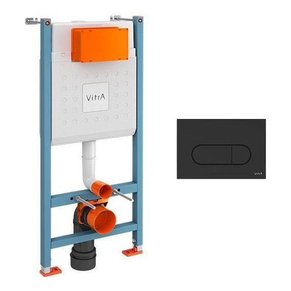 Инсталляция для унитаза Vitra V-Fix Core 800-1874 (кнопка смыва чёрная матовая) - фото 