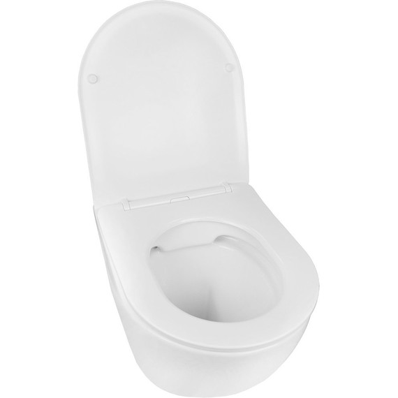 Инсталляция с подвесным унитазом комплект: Grohe Rapid SL 38772001 с подвесным безободковым унитазом Azario Gloria AZ-2003 сиденье микролифт, крепление, кнопка смыва хром, Цвет производителя: белый - фото 5