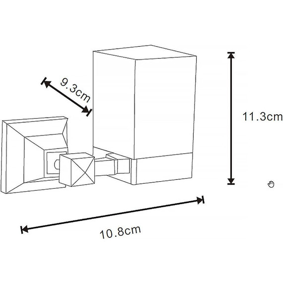 Стакан для зубных щеток Azario Altre AZ-96006B, цвет чёрный матовый - фото 2