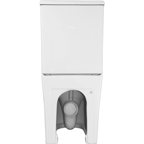 Унитаз-компакт безободковый Azario Conto AZ-T005BR с тонкой крышкой микролифт (Система смыва торнадо), Цвет производителя: белый - фото 13