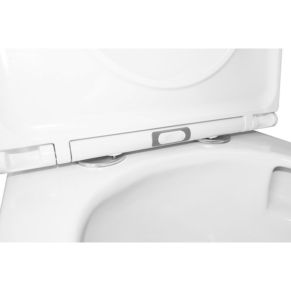 Унитаз-компакт безободковый Azario Conto AZ-T005BR с тонкой крышкой микролифт (Система смыва торнадо), Цвет производителя: белый - фото 10