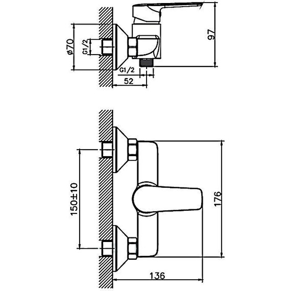 Смеситель для душа Haiba HB20563 - фото 2