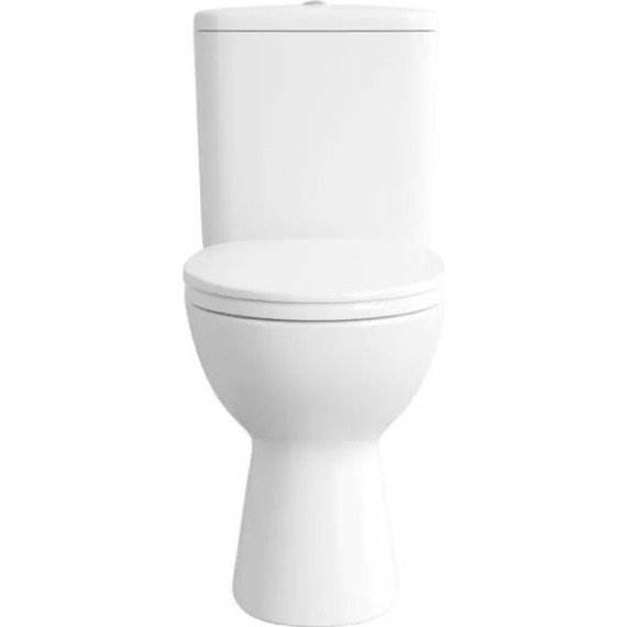 Унитаз-компакт безободковый Vitra Norm Himmel 9864B099-7207 с крышкой термопласт с микролифтом - фото 