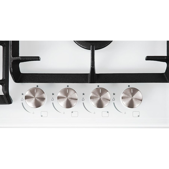 Газовая варочная поверхность NordFrost HM 6042 W (белое стекло) - фото 4