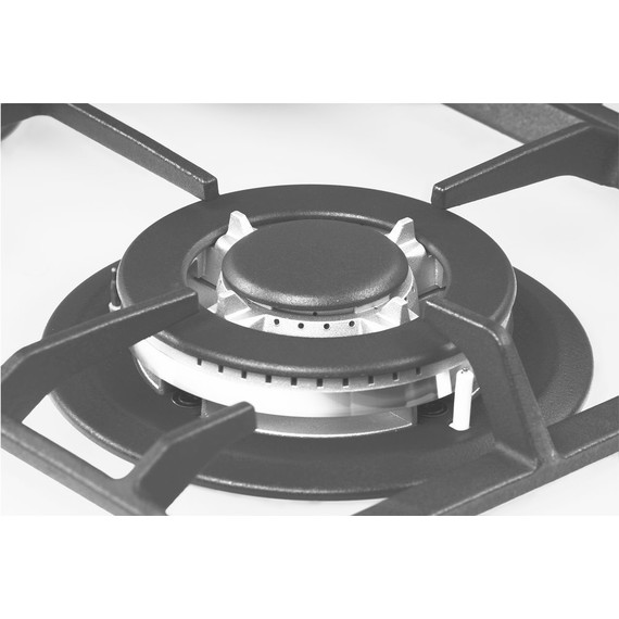 Газовая варочная поверхность NordFrost HM 6044 W (белое стекло) - фото 4