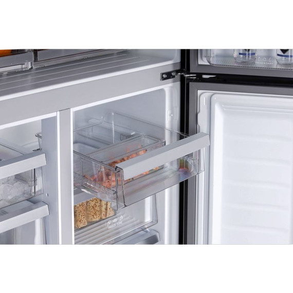 Холодильник Side by Side Hiberg RFQ-555DX NFGB inverter (чёрное мерцающее стекло) - фото 10