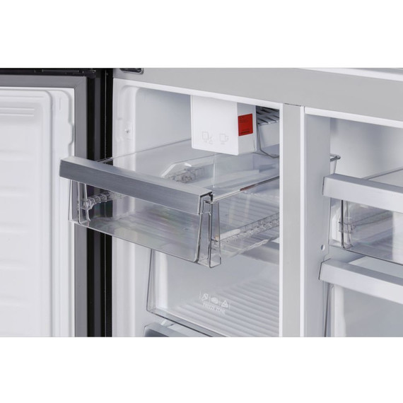 Холодильник Side by Side Hiberg RFQ-555DX NFGB inverter (чёрное мерцающее стекло) - фото 18