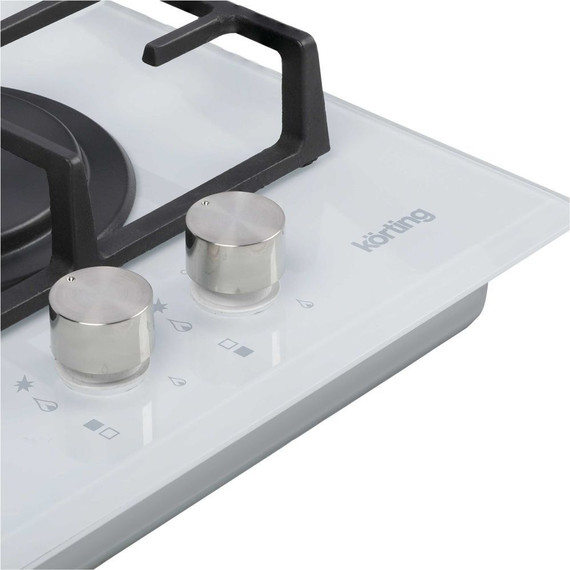 Газовая варочная поверхность Korting HGG 3825 CW Domino (белое стекло) - фото 5